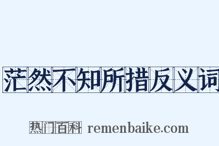 茫然不知所措反义词是什么意思的图片